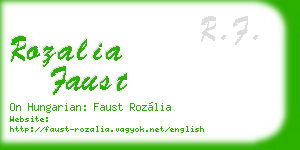 rozalia faust business card